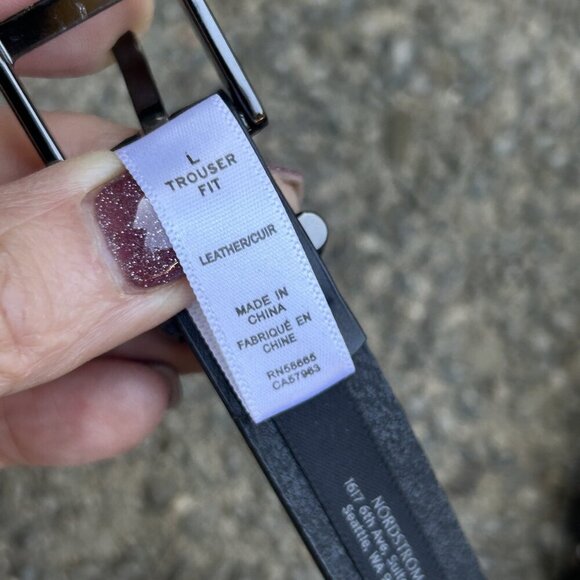 Halogen Vintage Black Leather Bling Studded Skinny Belt Trouser Fit Size Large - Picture 6 of 11